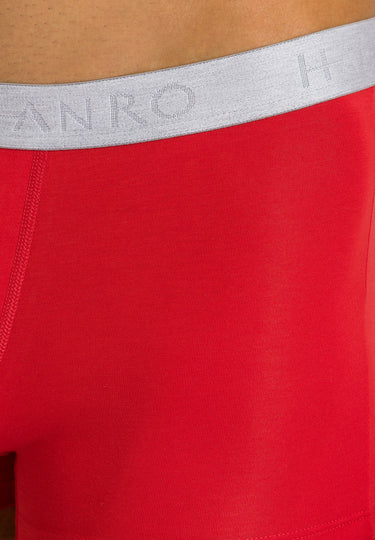 73078 Cotton Essentials Boxer Briefs 2-Pack - 2896 Deep Navy/ Bright Red